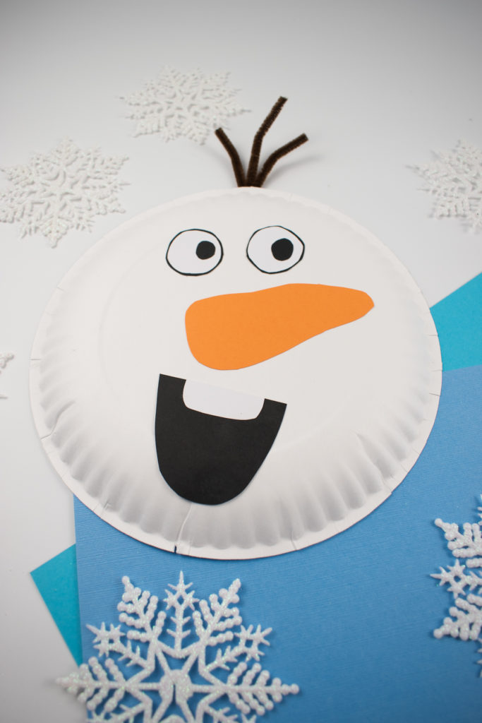 paper plate snowman